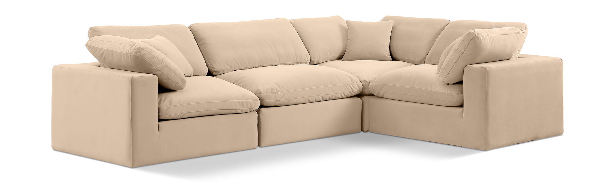 Comfy - 4 Piece Velvet Modular Sectional - Urban Living Furniture (Los Angeles, CA)