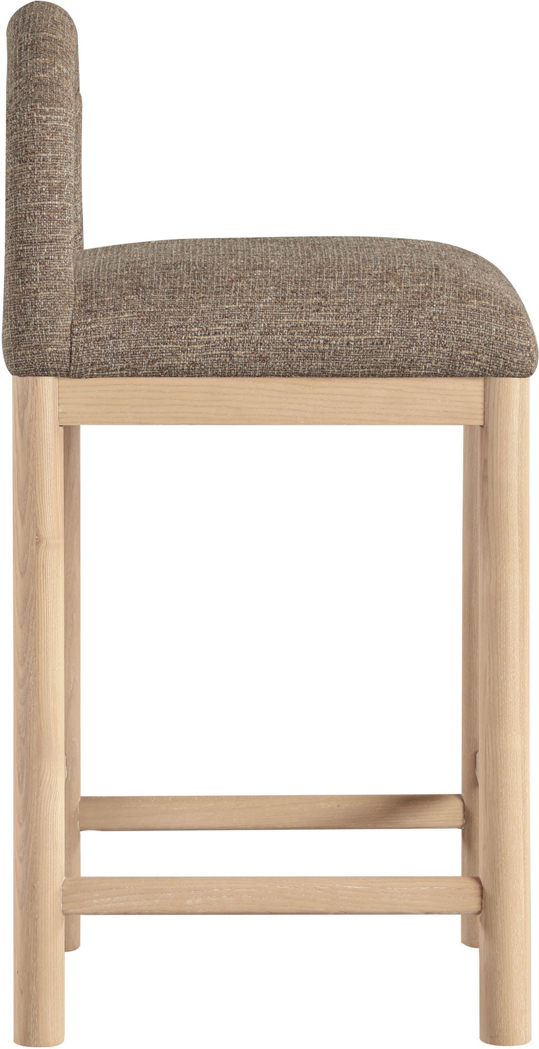 Conrad - Linen Counter Stool With Natural Legs - Urban Living Furniture (Los Angeles, CA)