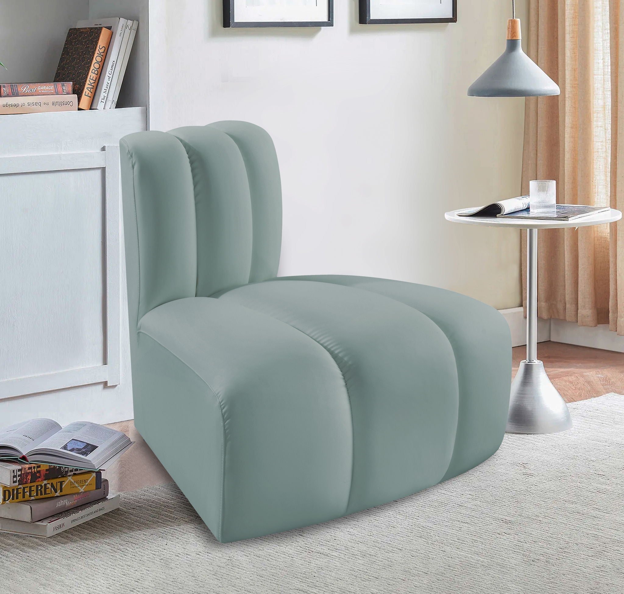 Arc - Faux Leather Reverse Corner Chair - Urban Living Furniture (Los Angeles, CA)