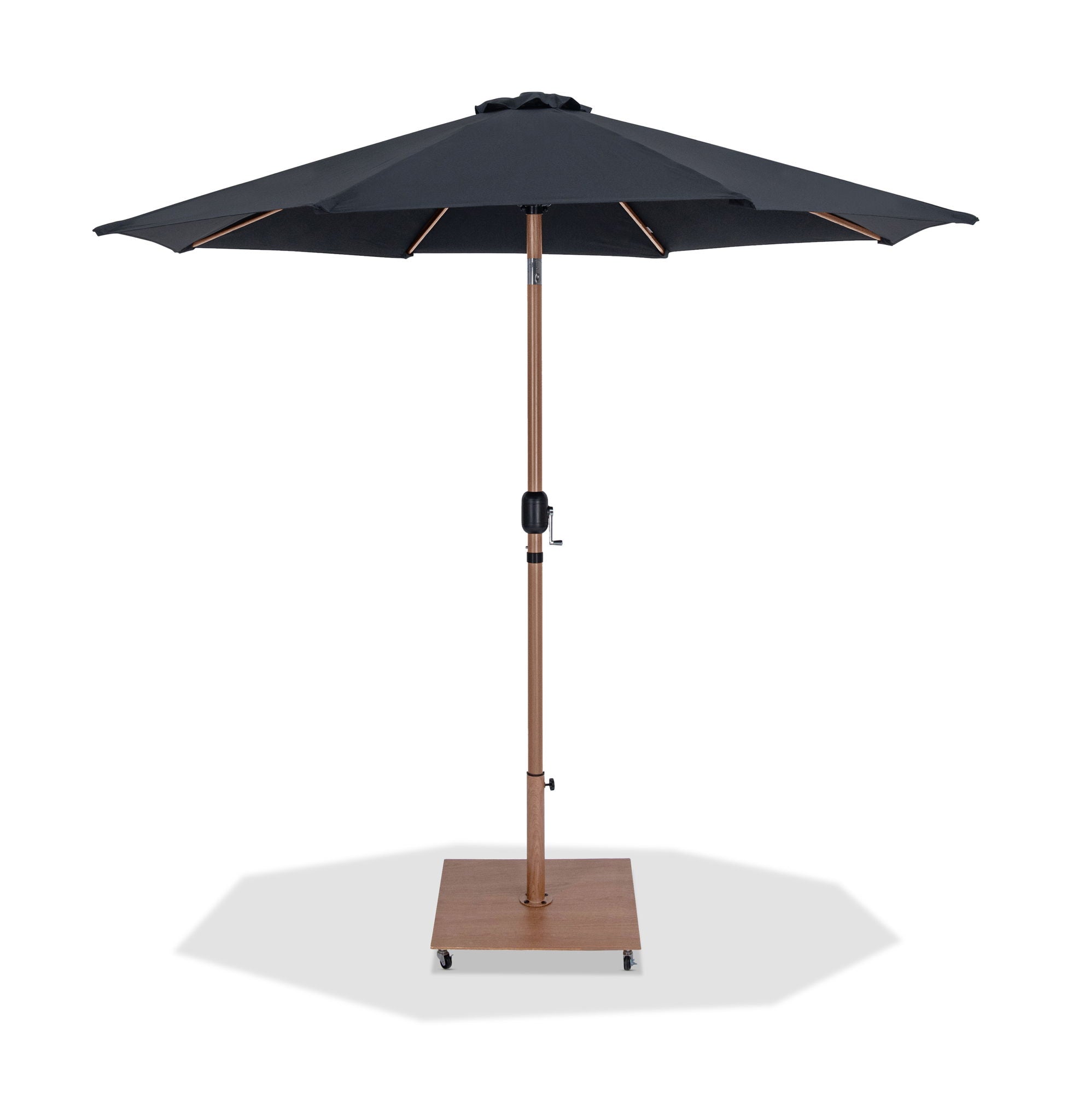 Fiji - Aluminum Patio Umbrella With Square Teak Base - Urban Living Furniture (Los Angeles, CA)