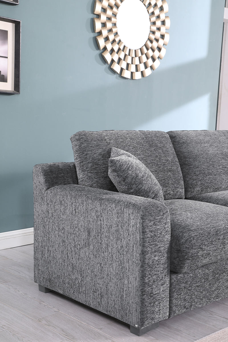 Celine - Chenille Fabric Corner Sectional Sofa With Right-Facing Chaise, Cupholders, And Charging Ports - Urban Living Furniture (Los Angeles, CA)