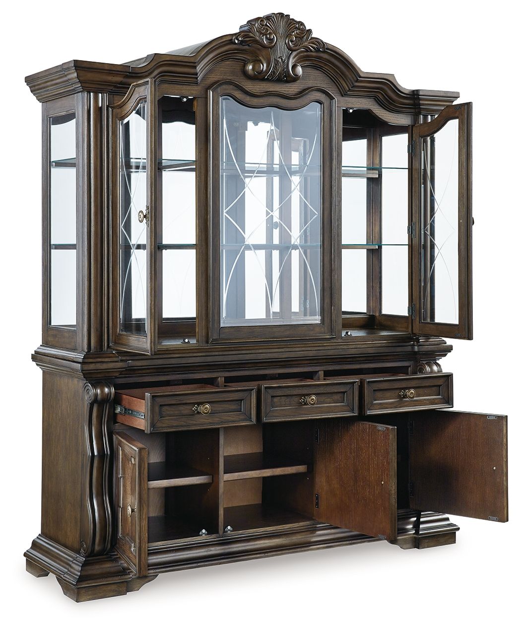 Maylee - Dark Brown - Dining Buffet And Hutch - Urban Living Furniture (Los Angeles, CA)