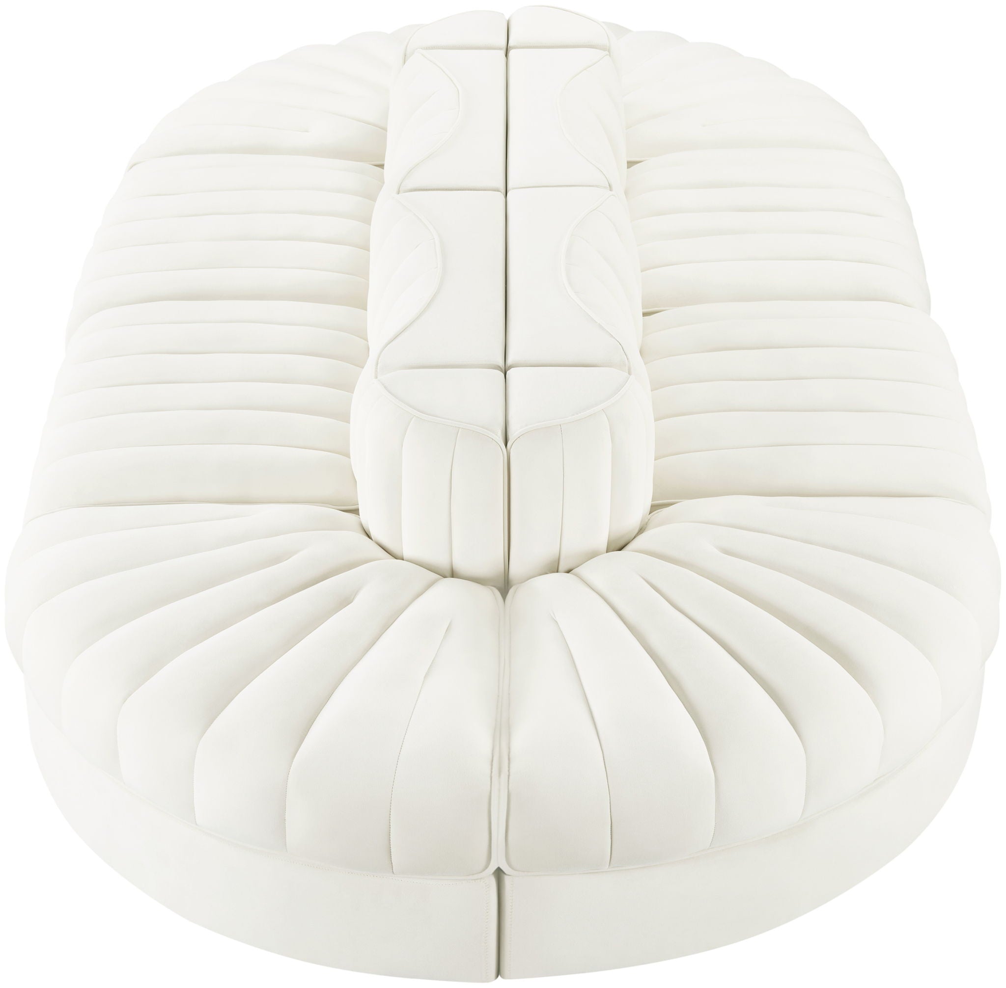 Rummi - Oval Velvet Performance Fabric Upholstered 8 Piece Modular Sectional - Urban Living Furniture (Los Angeles, CA)