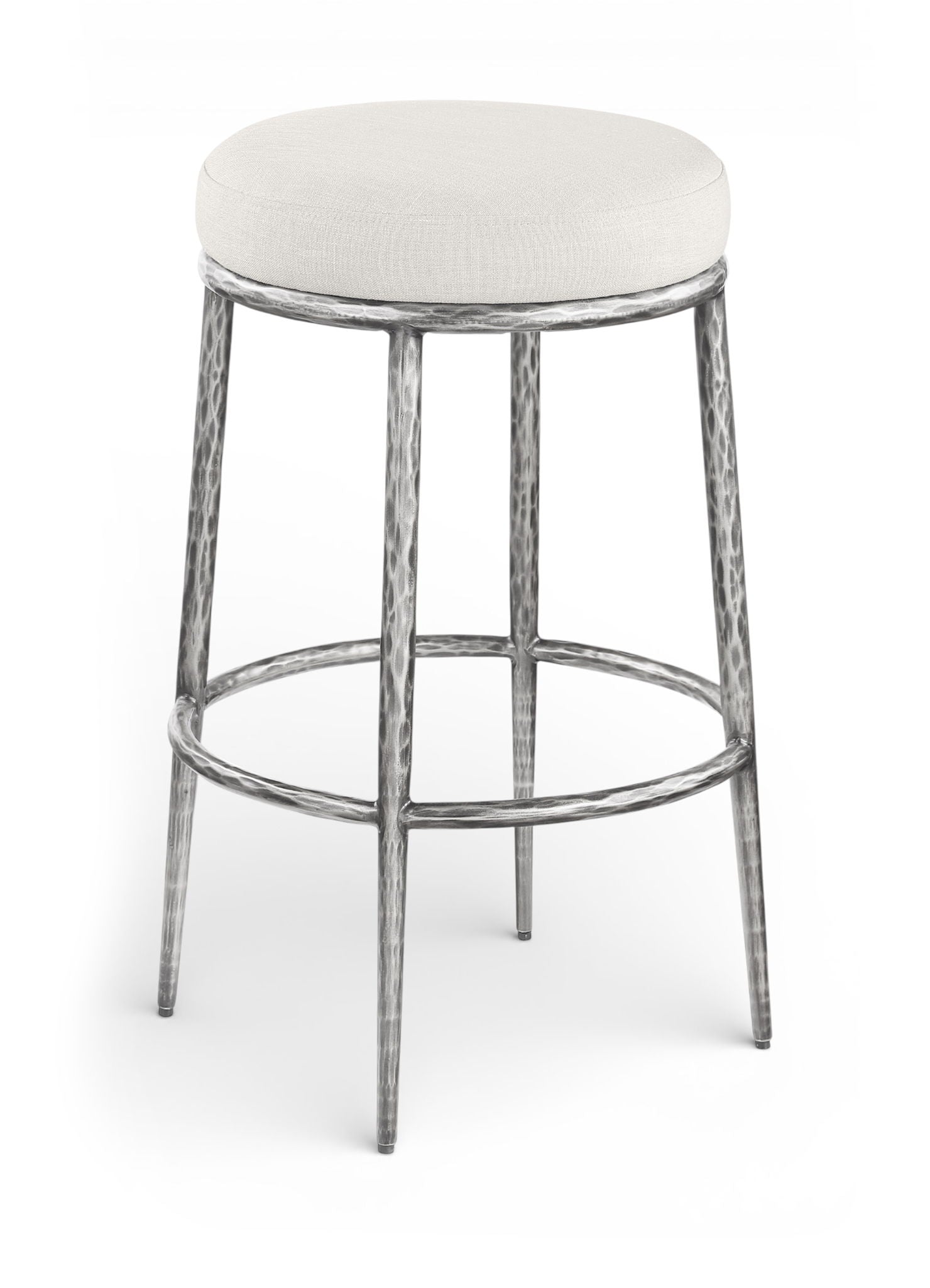 Ferro - Performance Fabric Upholstered Backless Bar Stool - Antique Silver - Urban Living Furniture (Los Angeles, CA)