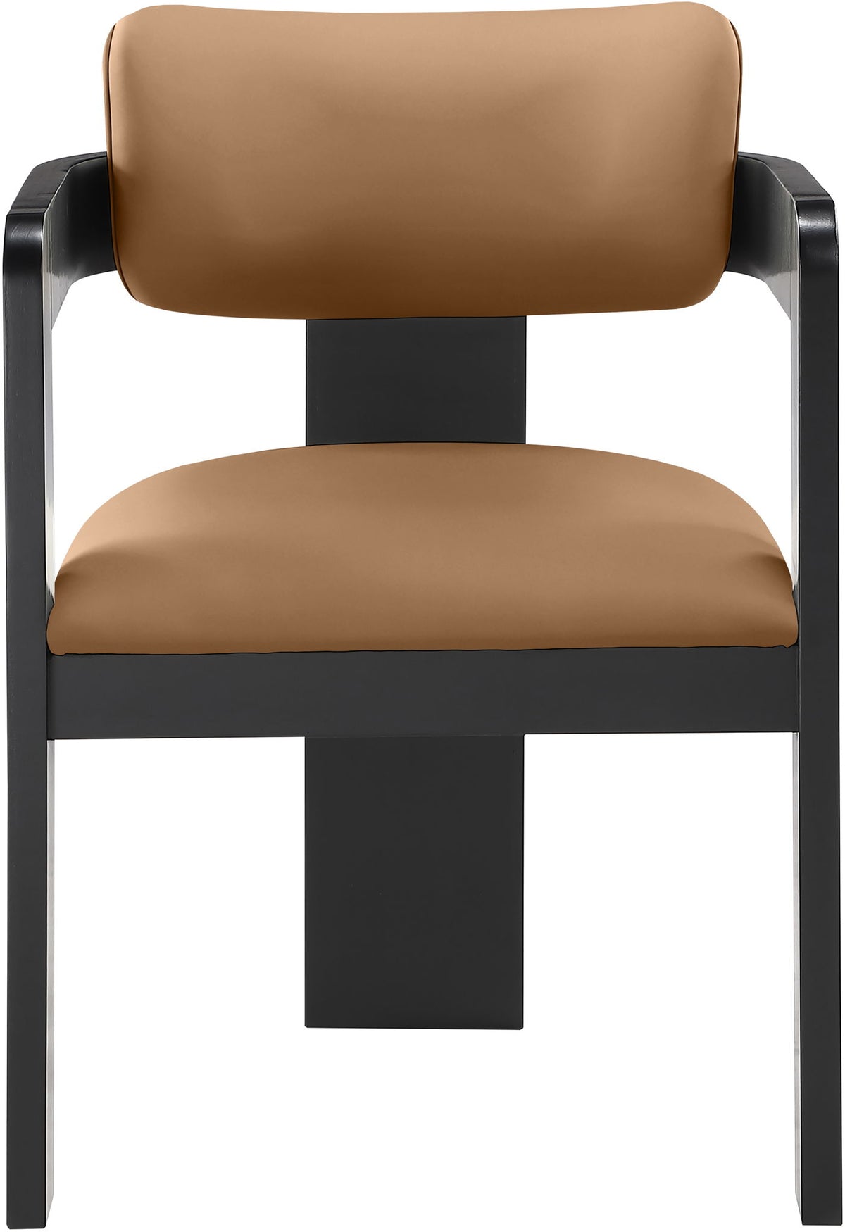 Sacha - Vegan Leather Upholstered Dining Chair With Black Base (Set of 2)