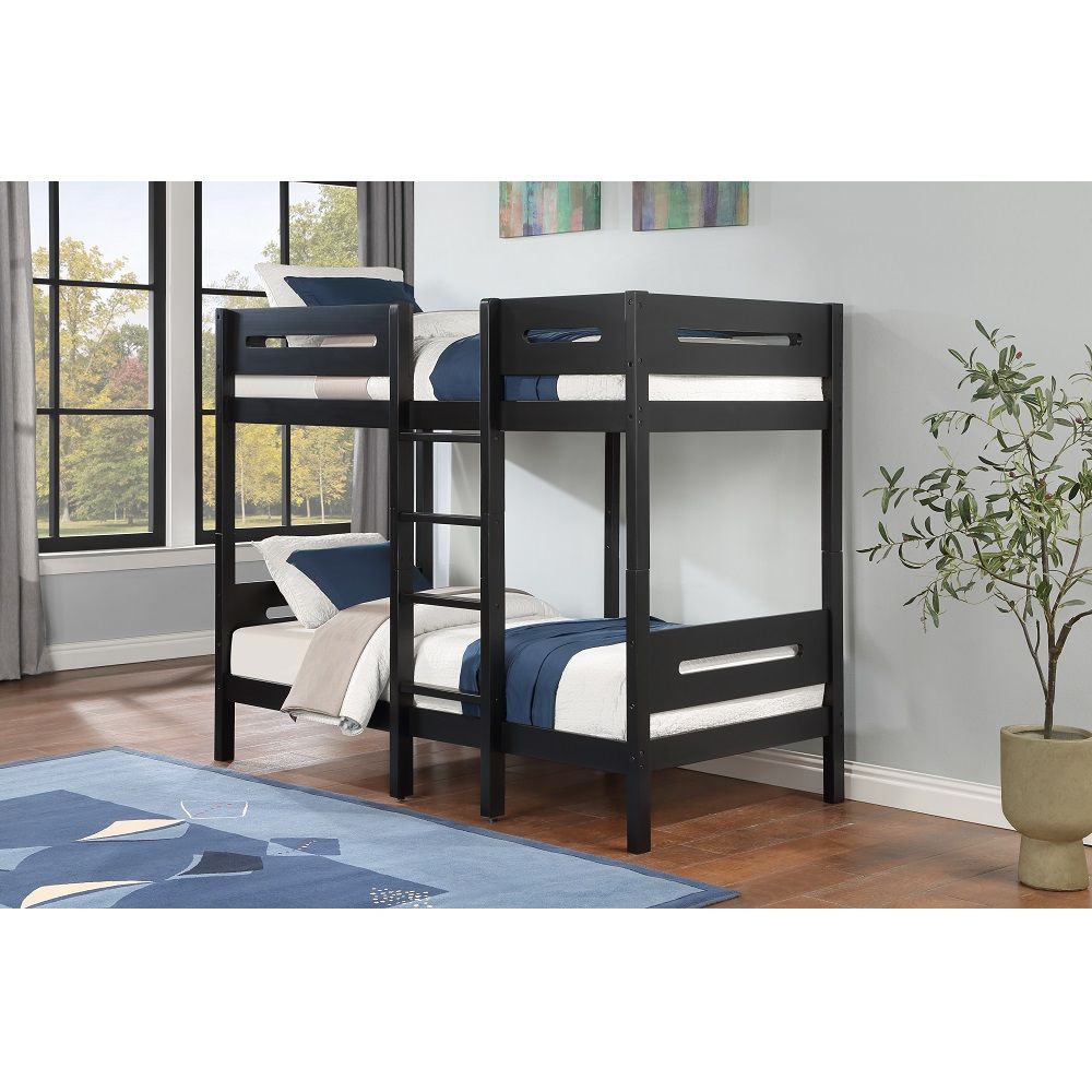 Ekko - Twin Over Twin Bunk Bed - Black - Urban Living Furniture (Los Angeles, CA)