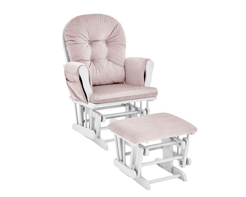 Mason - Glider And Ottoman White Wood - Urban Living Furniture (Los Angeles, CA)