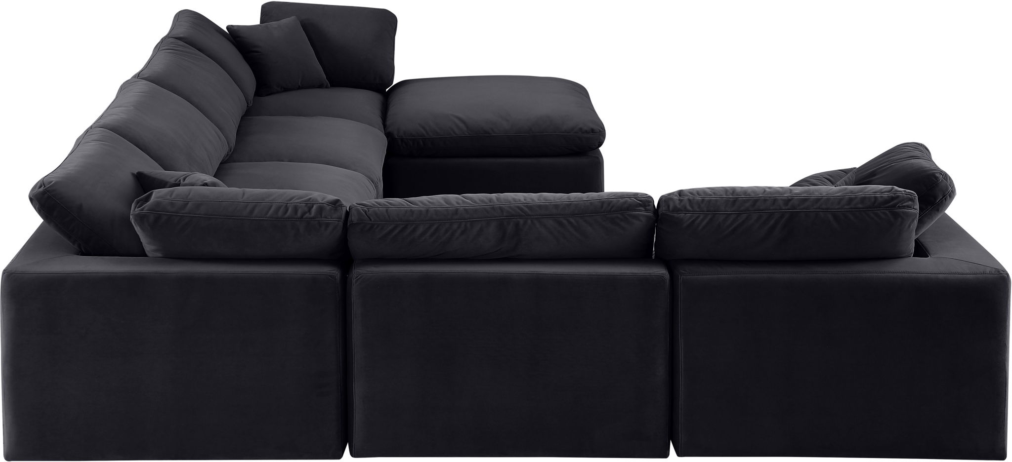 Comfy - 7 Piece Velvet Modular Sectional With Chaise - Urban Living Furniture (Los Angeles, CA)
