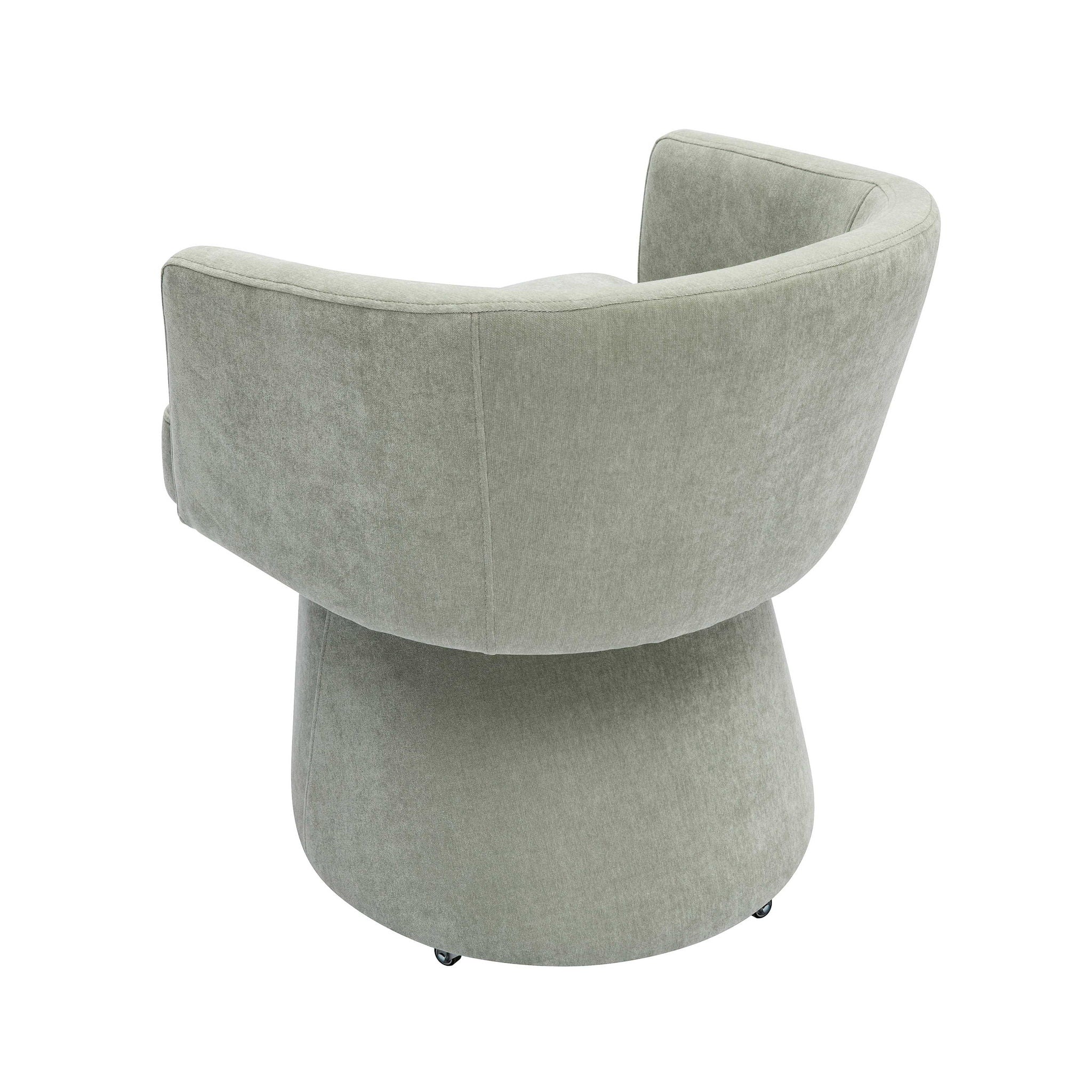 Kristen - Upcycled Chenille Rolling Desk Chair - Urban Living Furniture (Los Angeles, CA)