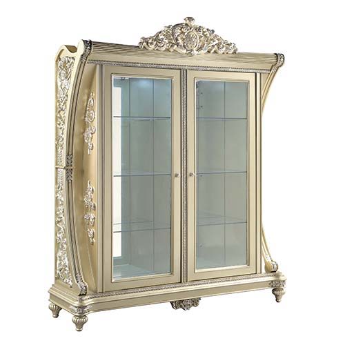 Vatican - Curio - Champagne Silver Finish - Urban Living Furniture (Los Angeles, CA)
