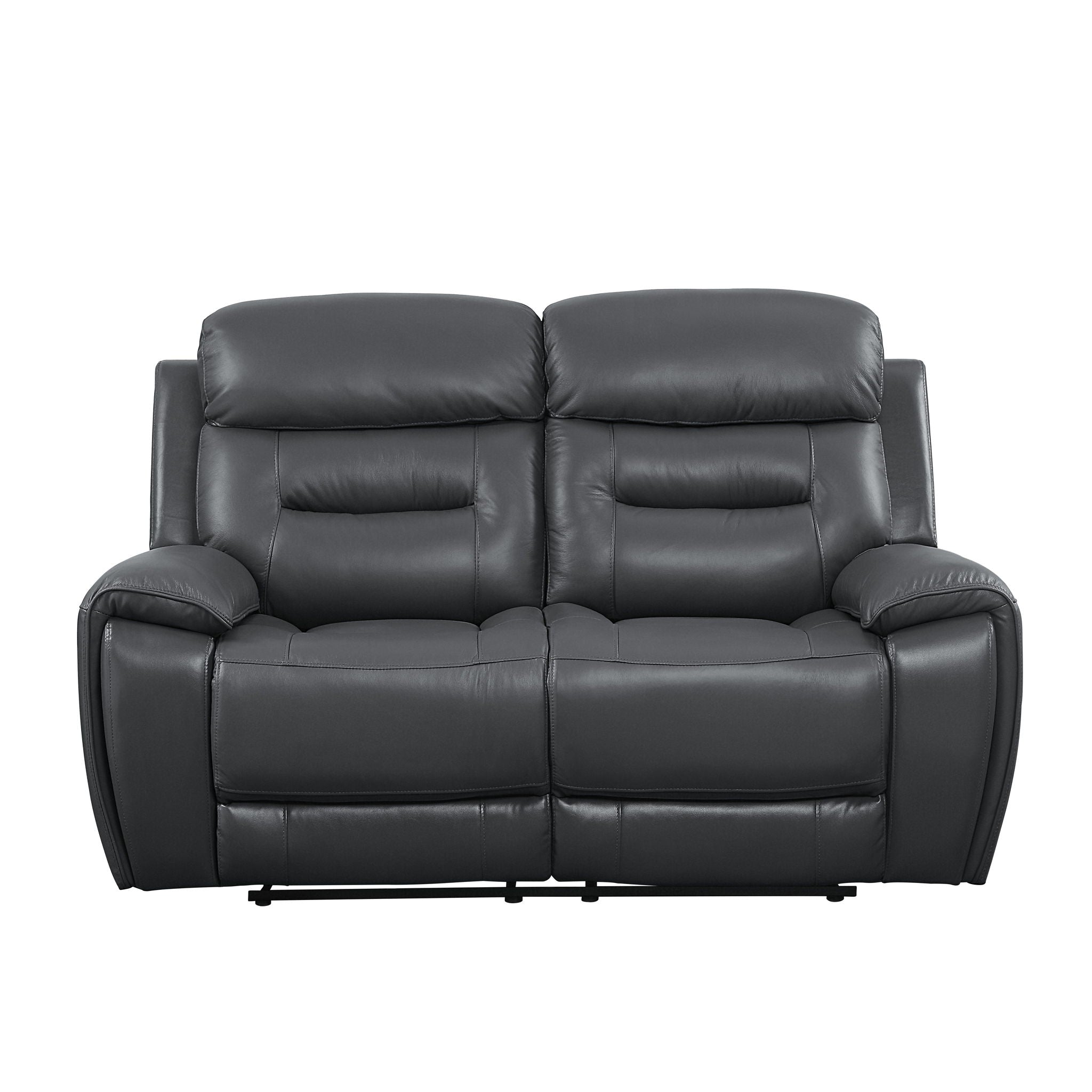 Lamruil - Loveseat - Gray Top Grain Leather - Urban Living Furniture (Los Angeles, CA)