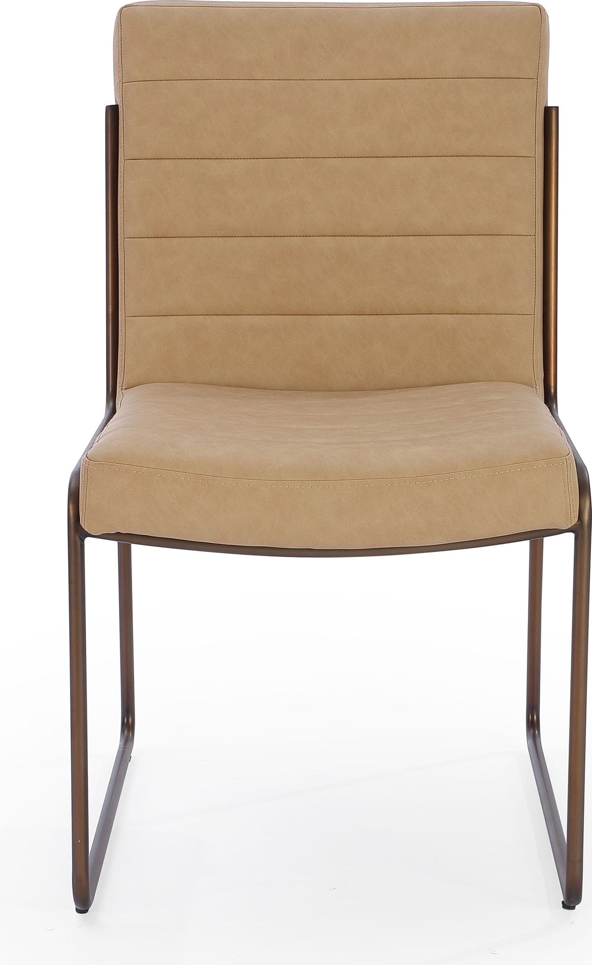 Crossroads 2.0 - Madison Metal Frame Dining Chair (Set of 2) - Honey Synthetic Leather