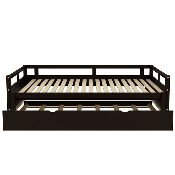Extending Daybed With Trundle, Daybed With Trundle - Espresso