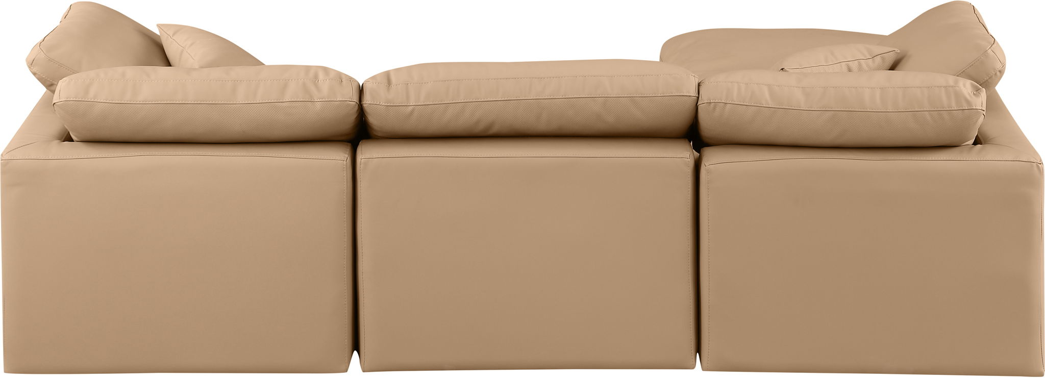 Indulge - Faux Leather 4 Piece Modular Sectional With Chaise - Tan - Urban Living Furniture (Los Angeles, CA)
