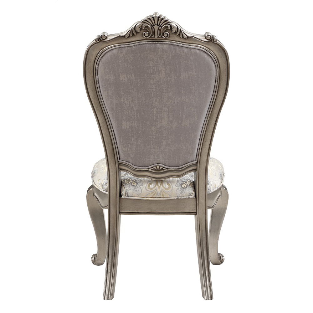 Ariadne - Side Chair (Set of 2) - Velvet & Antique Platinum - Urban Living Furniture (Los Angeles, CA)