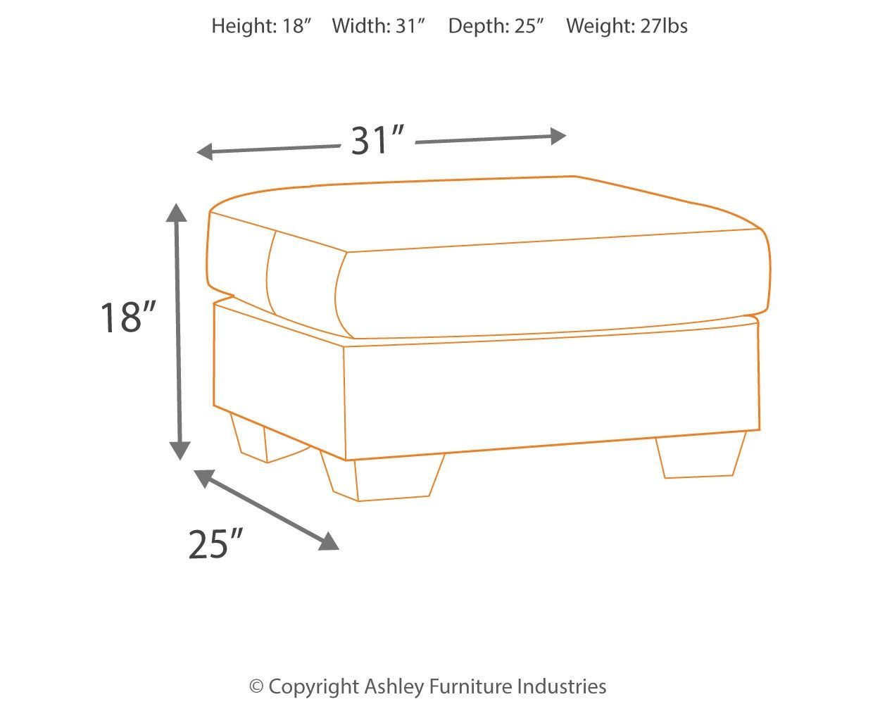 Darcy - Ottoman - Urban Living Furniture (Los Angeles, CA)