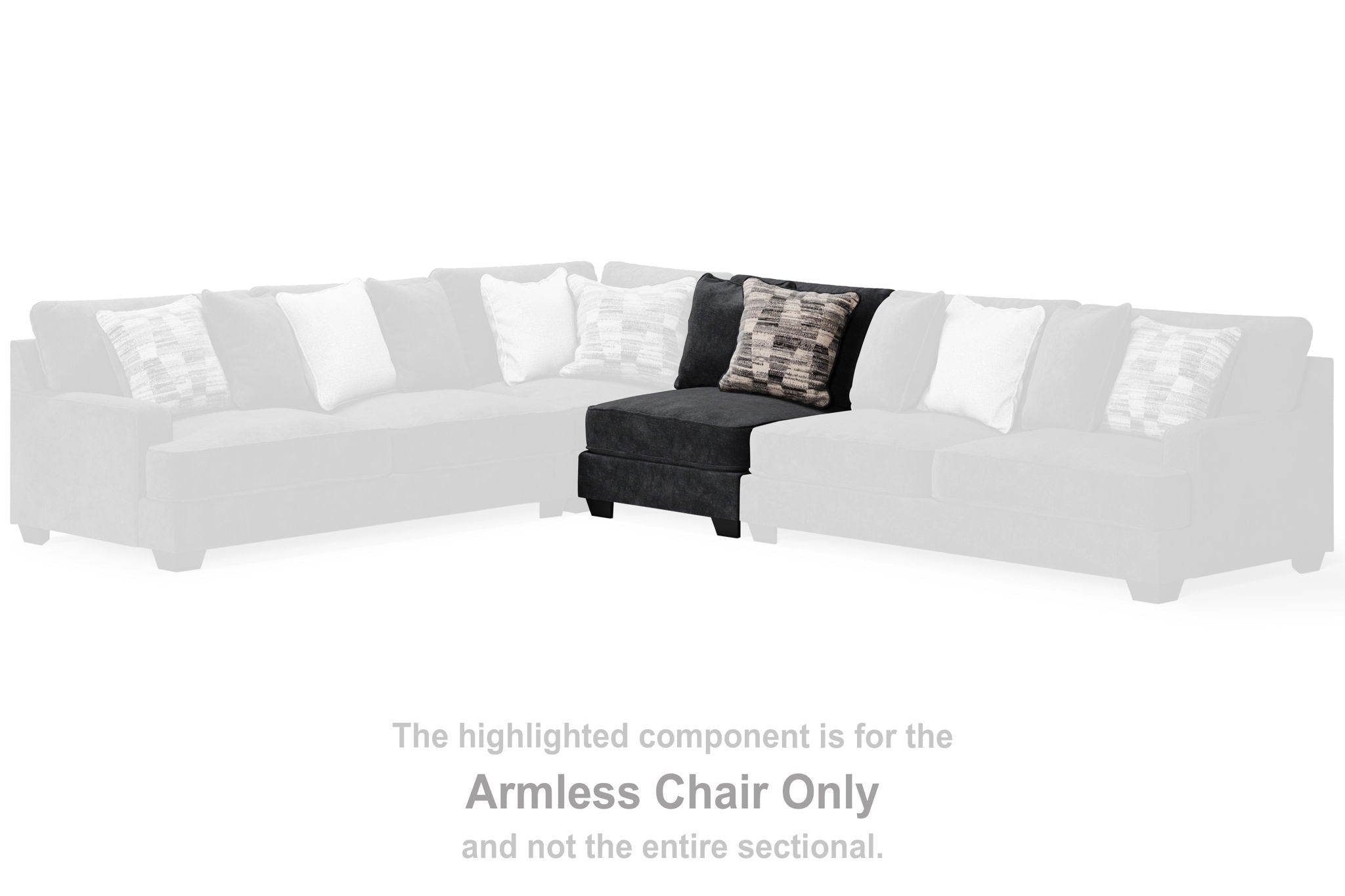 Lavernett - Charcoal - Armless Chair - Urban Living Furniture (Los Angeles, CA)