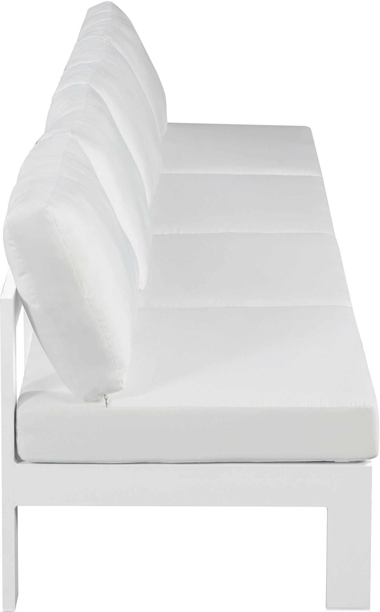 Nizuc - Outdoor Patio 4 Seat Armless Modular Sofa With White Frame - Urban Living Furniture (Los Angeles, CA)