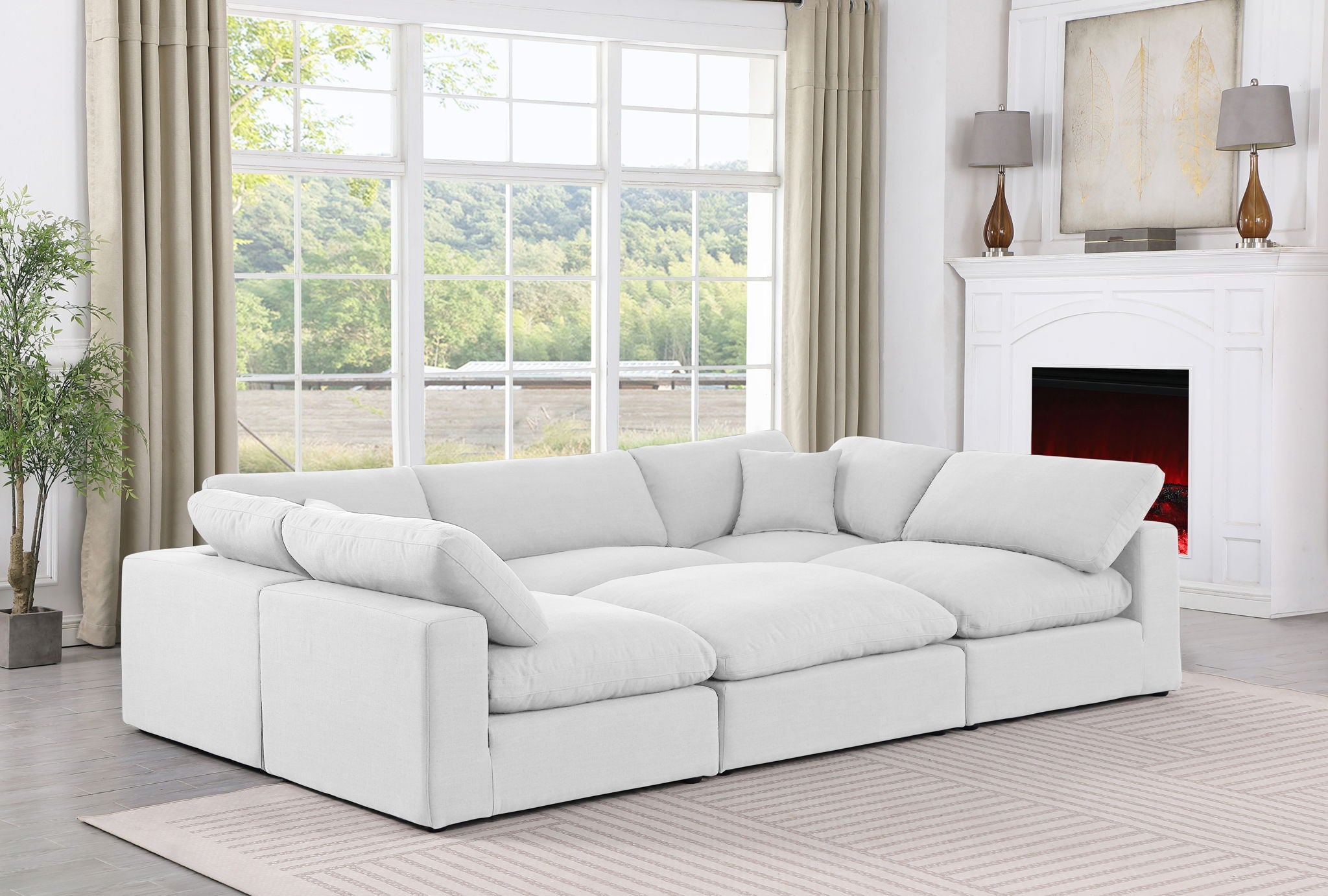 Comfy - 6 Piece Linen Sectional - Urban Living Furniture (Los Angeles, CA)