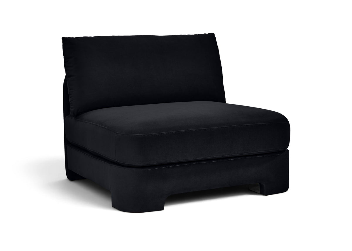 Hammond - Velvet Performance Fabric Upholstered Armless Chair