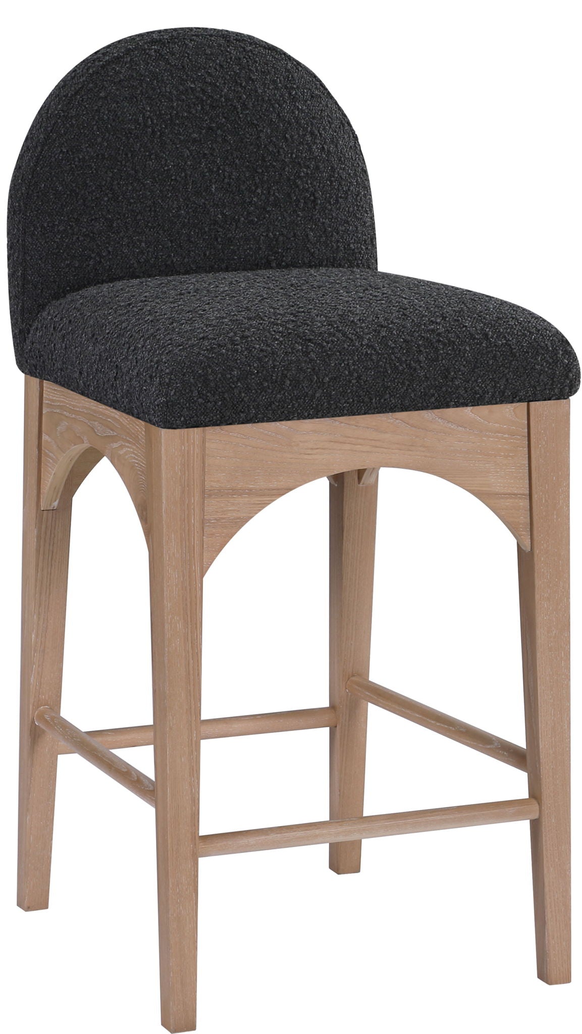 Waldorf - Boucle Stool With Natural Legs - Urban Living Furniture (Los Angeles, CA)