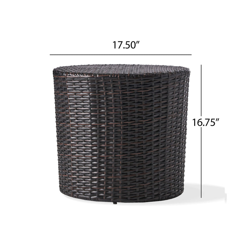 Barrel Side Table With Handcrafted Details