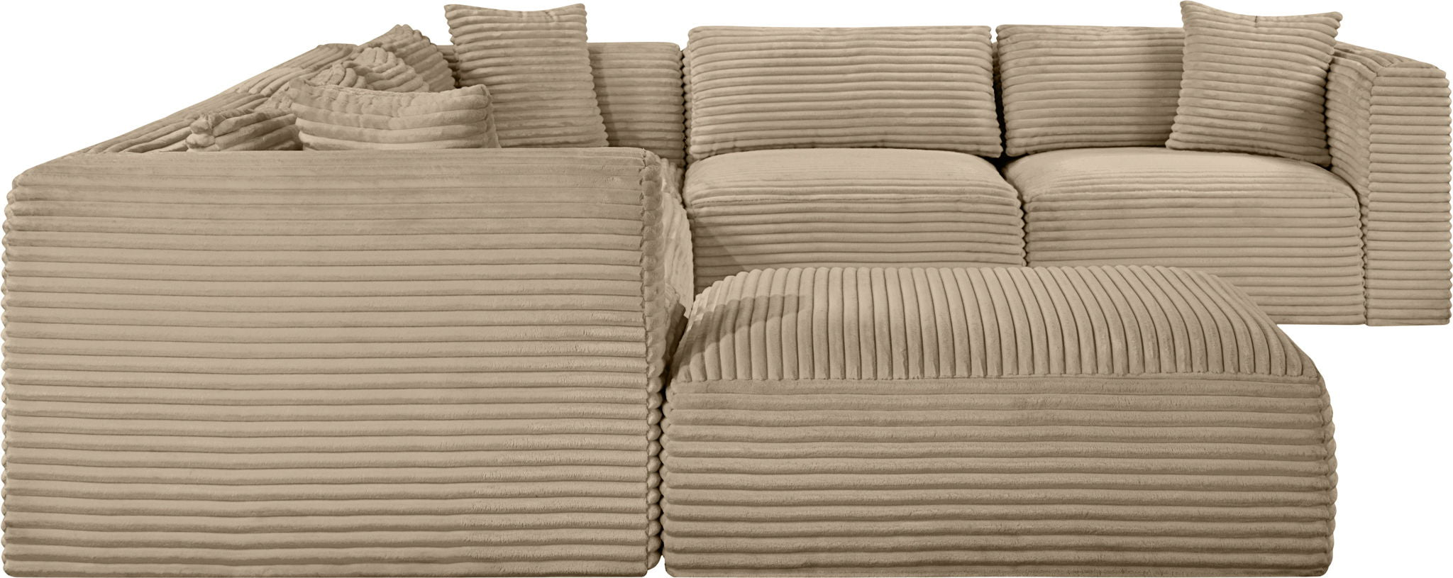 Shaggy - Fabric 7 Piece Modular U-Shaped Sectional With Ottoman - Urban Living Furniture (Los Angeles, CA)
