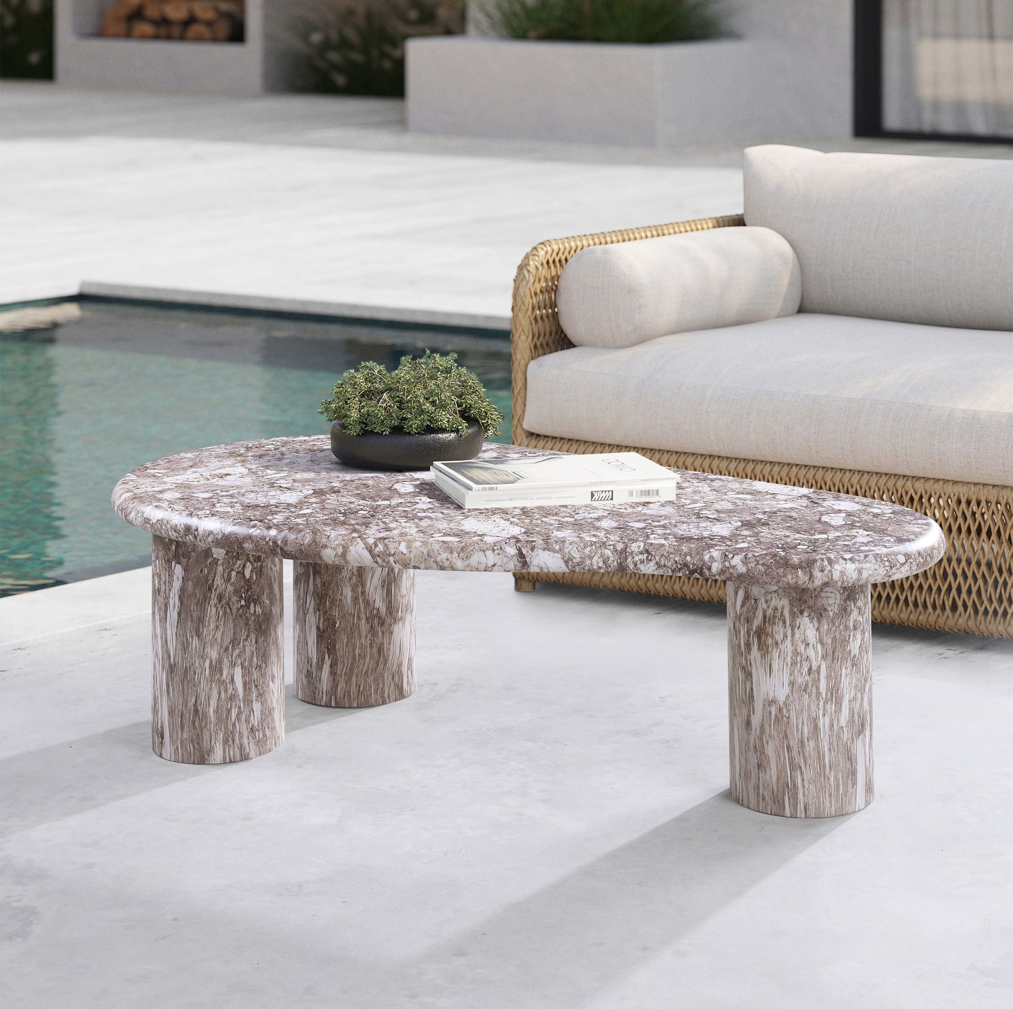 Sassari - Concrete Coffee Table - Urban Living Furniture (Los Angeles, CA)