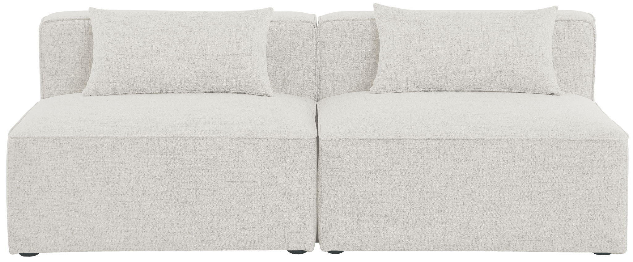 Cube - Linen Modular 2 Seat Armless Sofa - Urban Living Furniture (Los Angeles, CA)