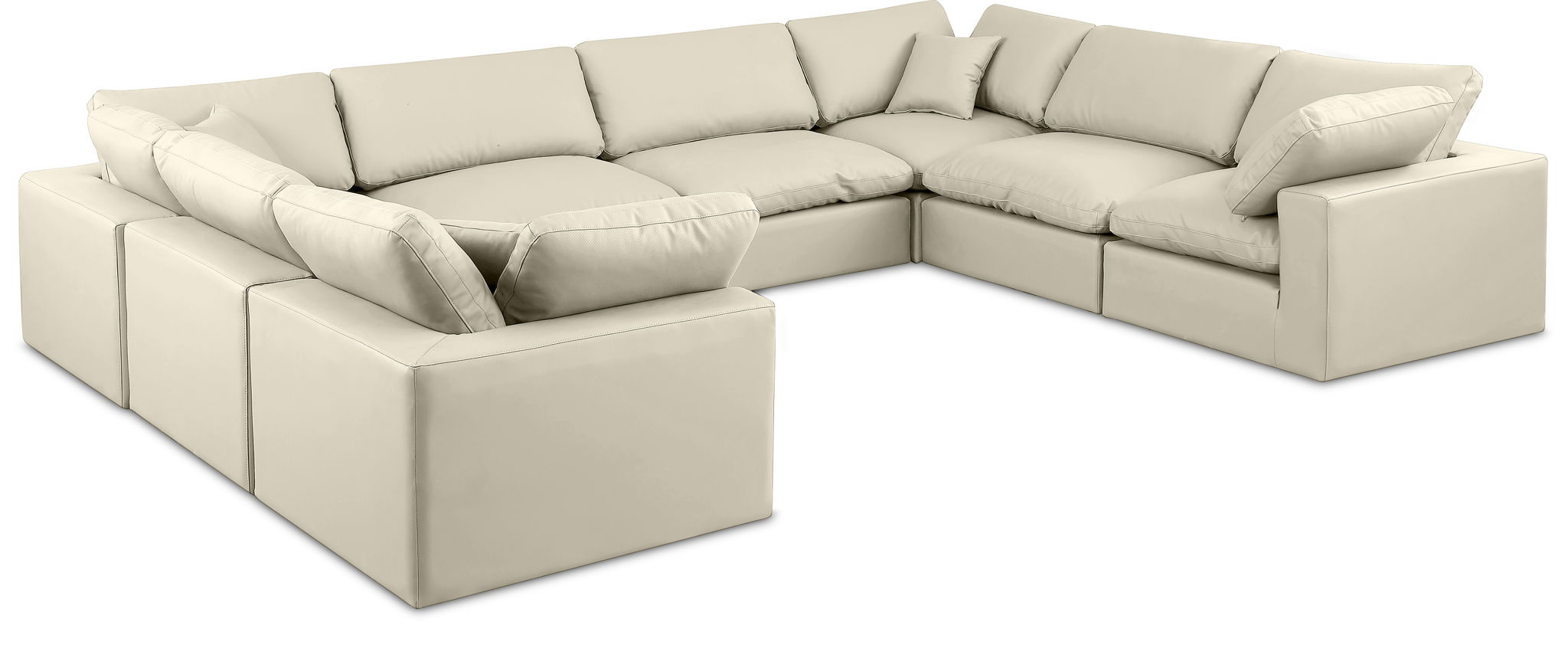Comfy - 8 Piece Faux Leather Modular Sectional - Urban Living Furniture (Los Angeles, CA)