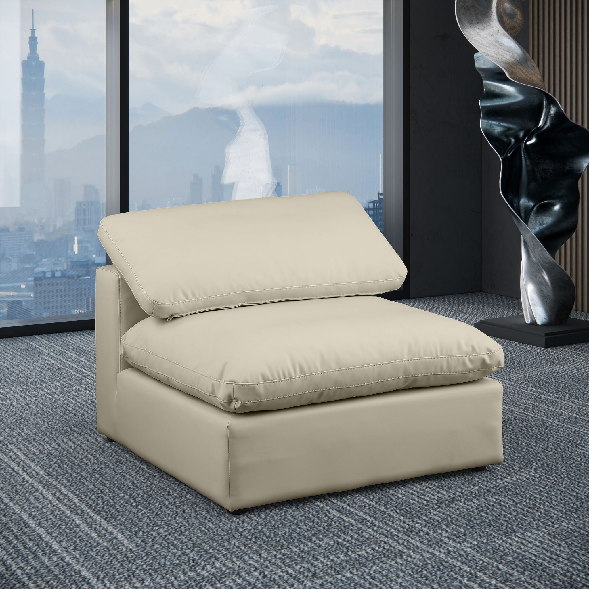 Comfy - Faux Leather Armless Chair - Urban Living Furniture (Los Angeles, CA)