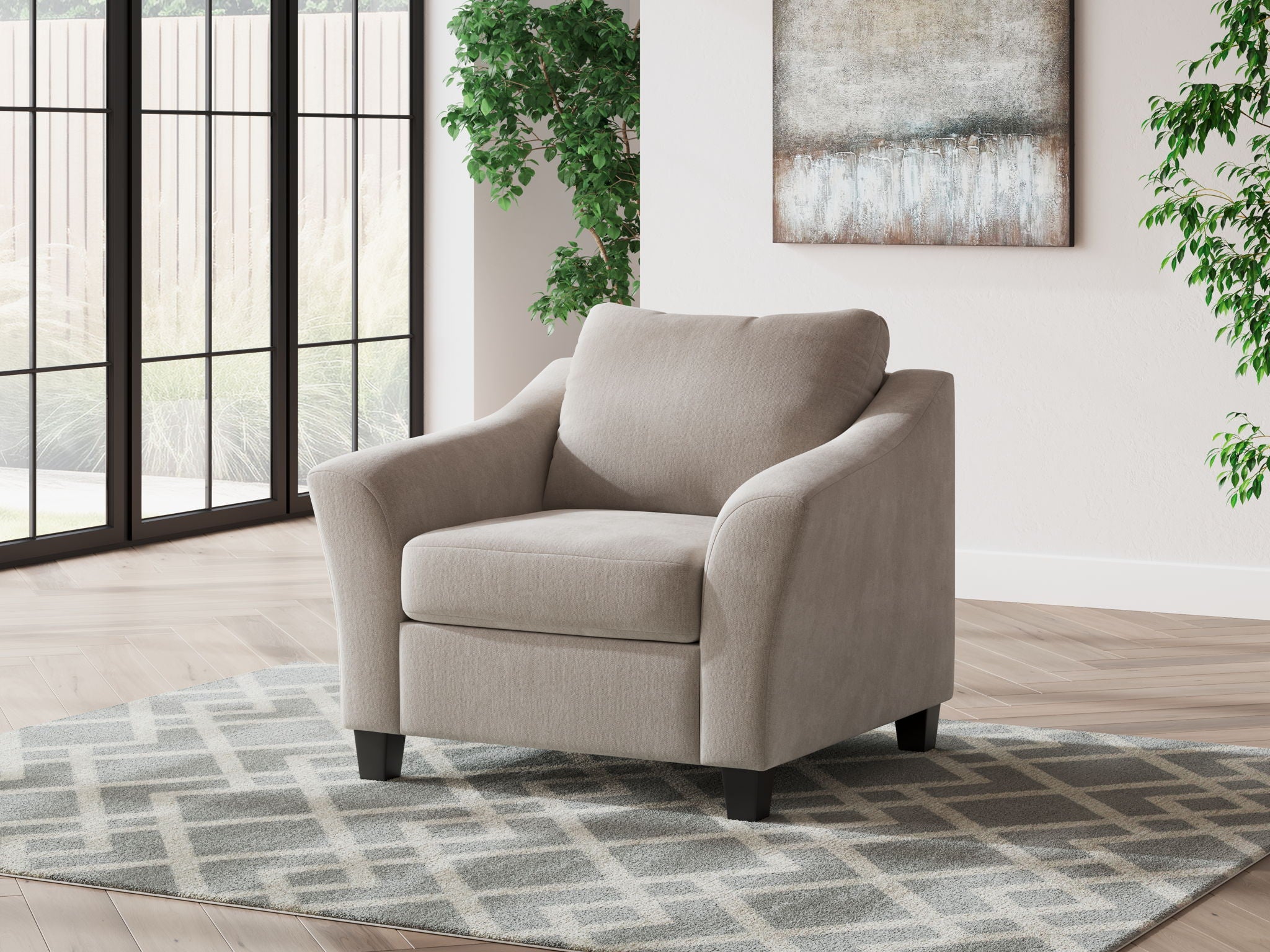 Willarae - Taupe - 2 Pc. - Chair And A Half, Ottoman - Urban Living Furniture (Los Angeles, CA)