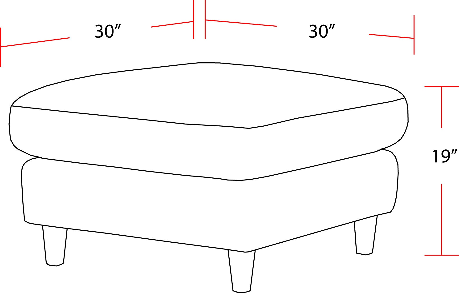 Vogue - Ottoman - Farlo Chalk - Urban Living Furniture (Los Angeles, CA)