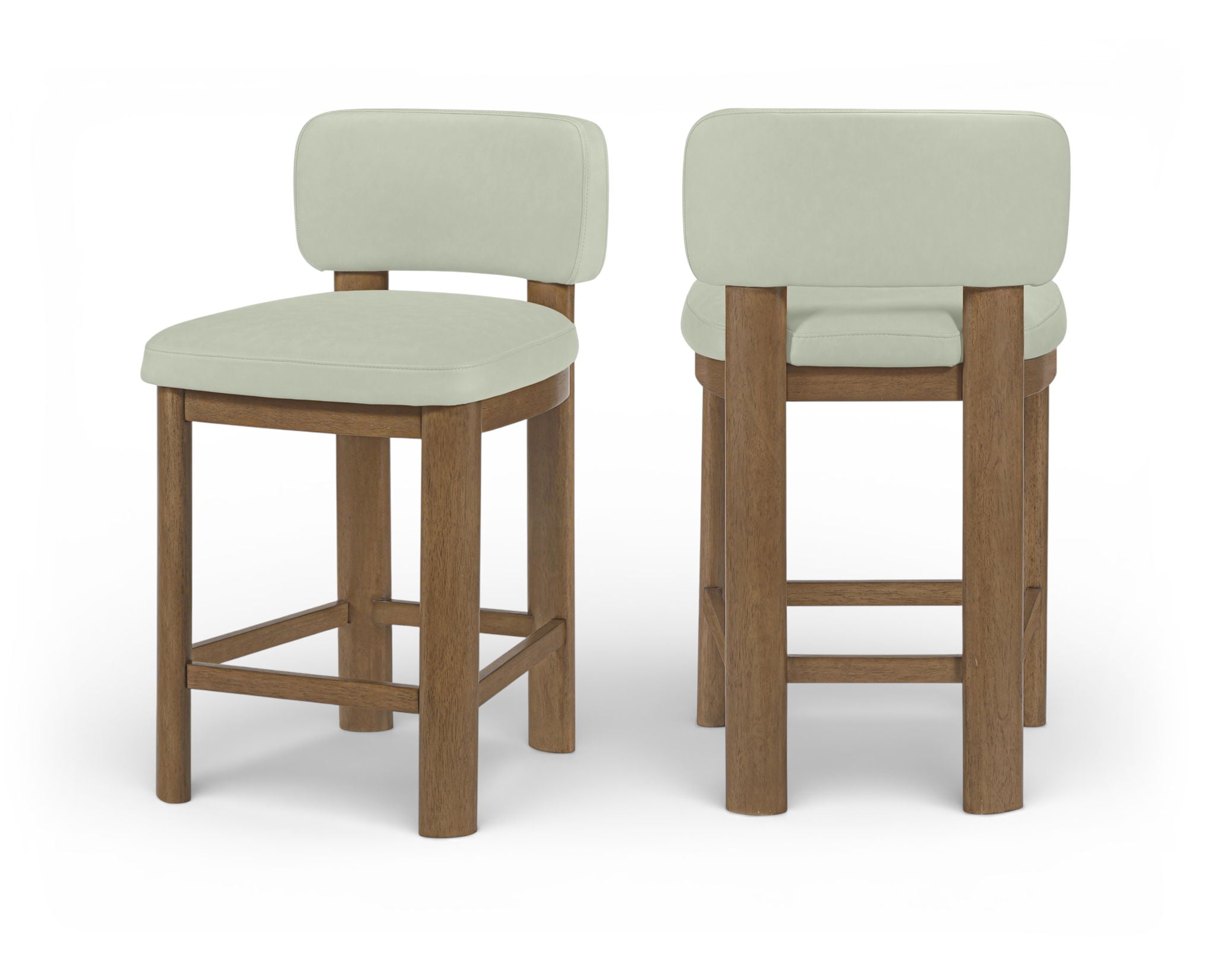 Paloma - Faux Leather Upholstered Counter Stool (Set of 2) - Brown Frame - Urban Living Furniture (Los Angeles, CA)