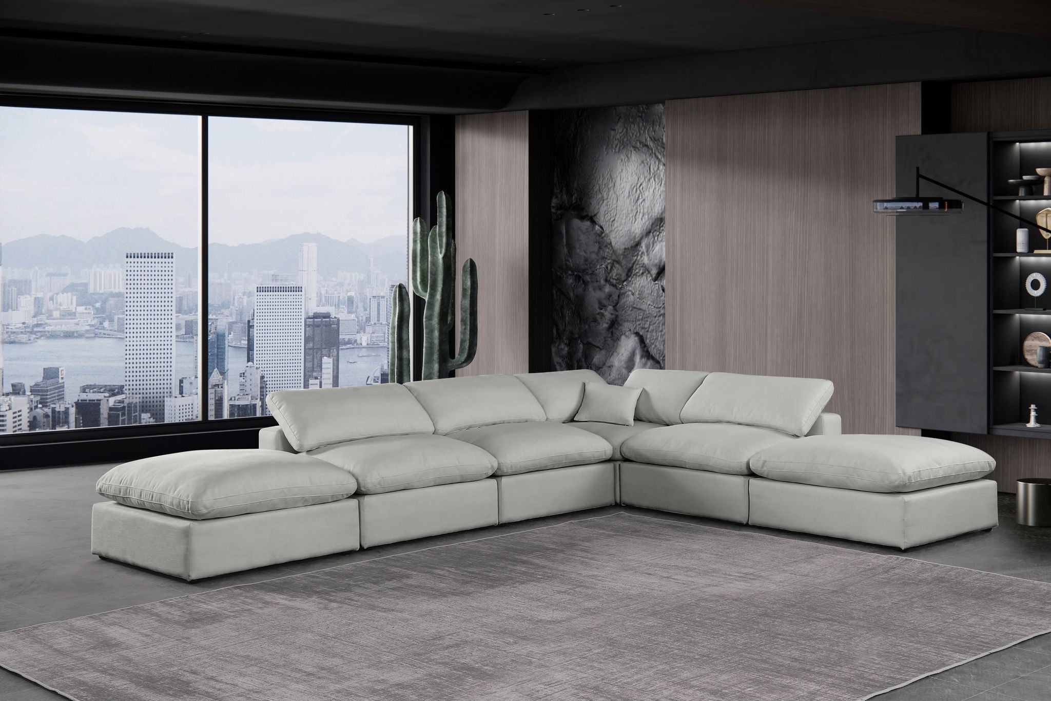 Comfy - 6 Piece Linen Modular Sectional - Urban Living Furniture (Los Angeles, CA)