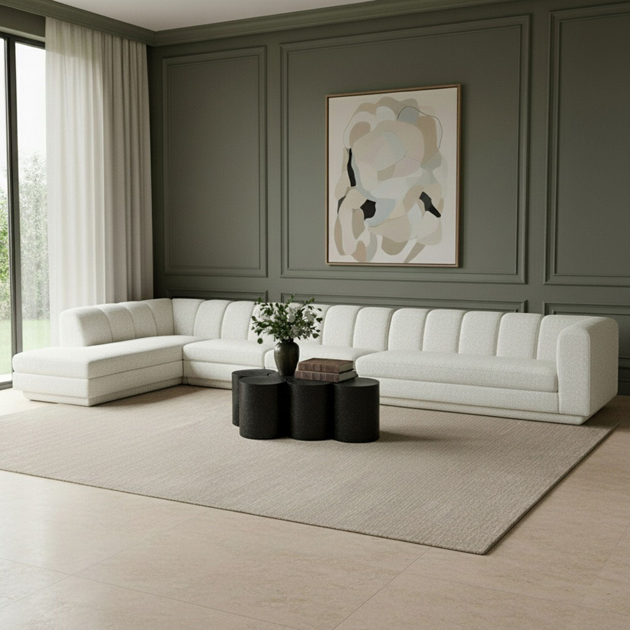 Modari - Sectional - Cream - Urban Living Furniture (Los Angeles, CA)