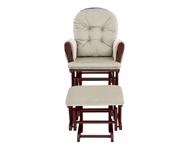 Mason - Glider And Ottoman White Wood - Urban Living Furniture (Los Angeles, CA)