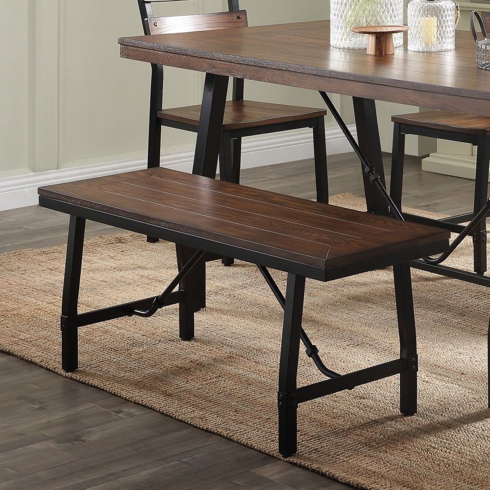 Mariatu - Bench - Oak & Black - Urban Living Furniture (Los Angeles, CA)