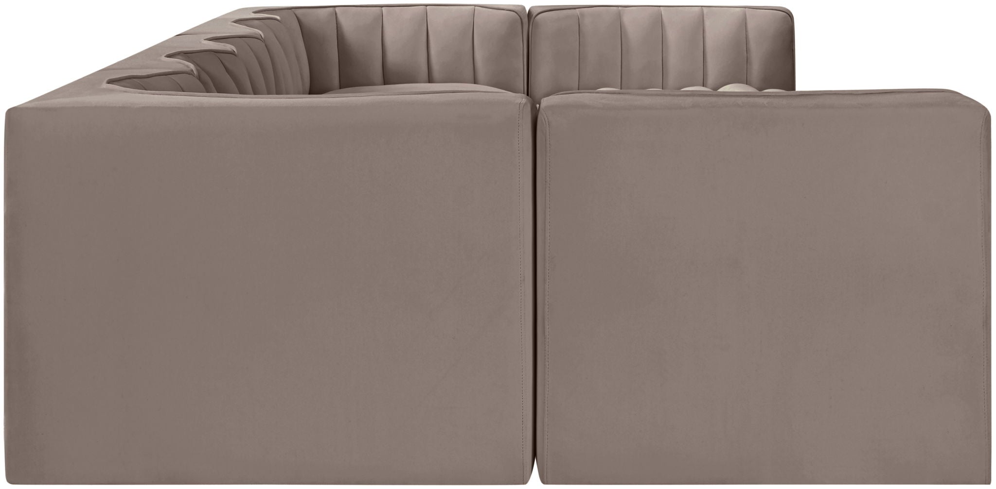 Rummi - Velvet Performance Fabric Upholstered 7 Piece Modular Sectional (With 2 Corner Chairs) - Urban Living Furniture (Los Angeles, CA)
