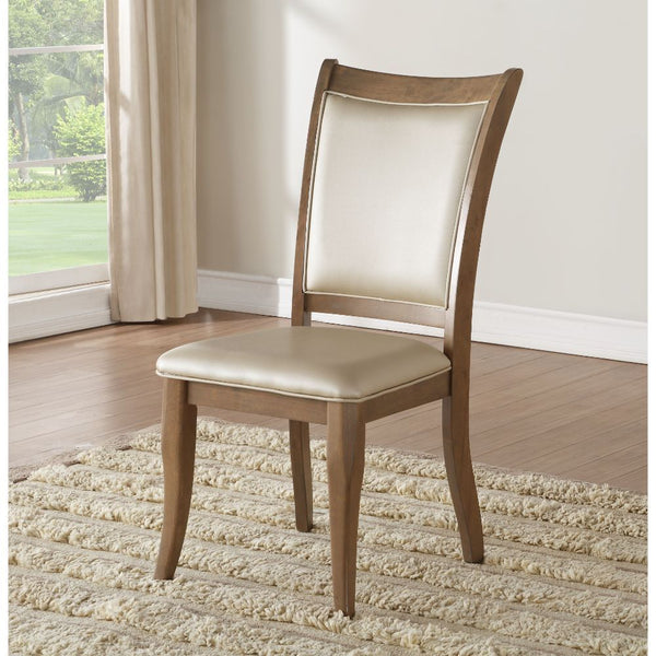 Harald - Side Chair (Set of 2) - Beige PU & Gray Oak - Urban Living Furniture (Los Angeles, CA)
