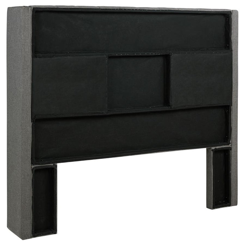Bancroft - Upholstered Full Wingback Headboard - Gray