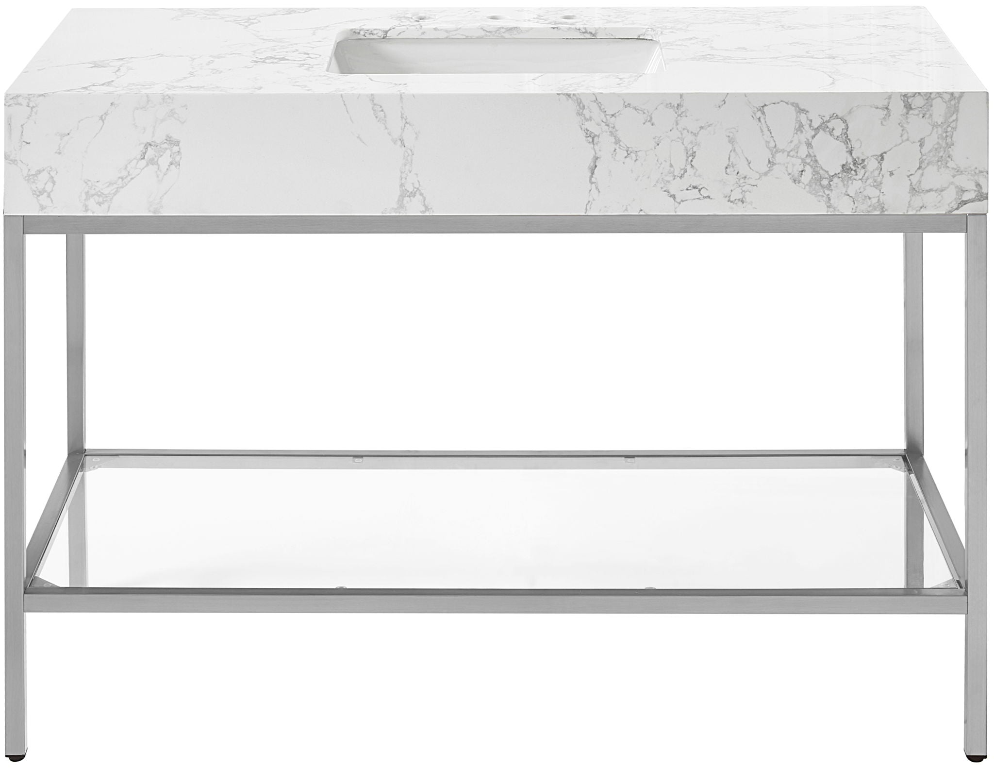 Marmo - Engineered Marble Bathroom Vanity With Chrome Base - Urban Living Furniture (Los Angeles, CA)