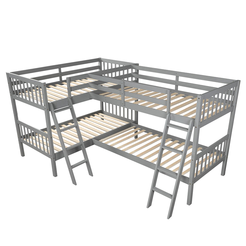 L Shaped Bunk Bed With Ladder