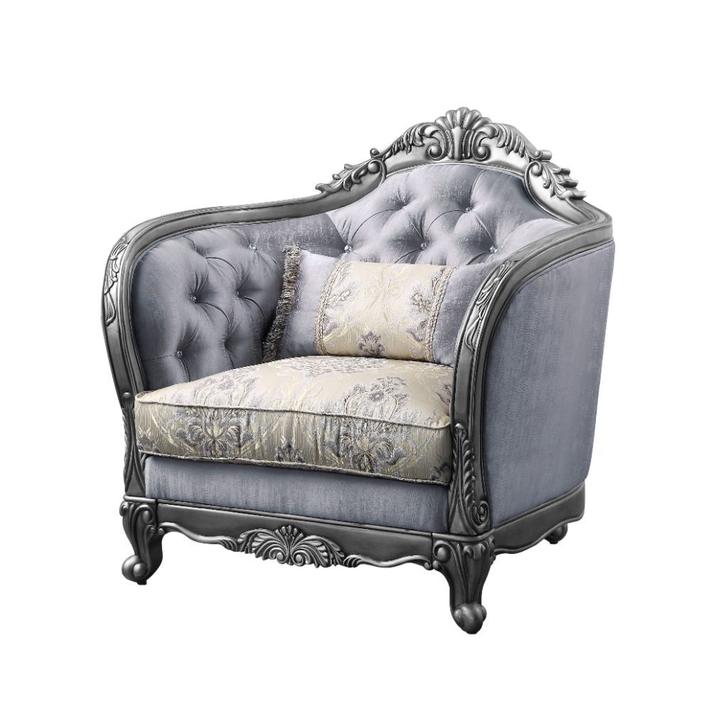 Ariadne - Chair - Fabric & Platinum - Urban Living Furniture (Los Angeles, CA)
