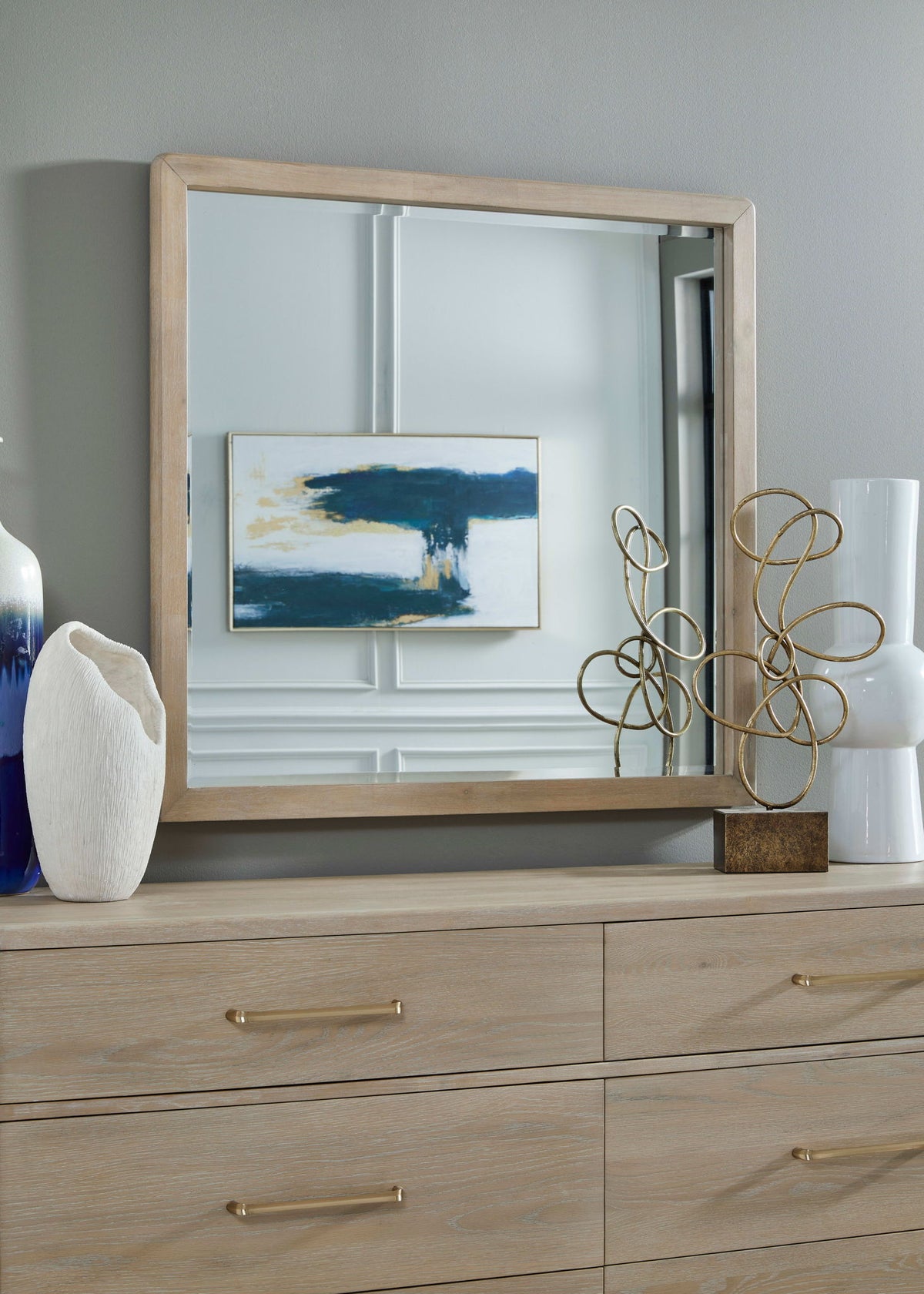 Gardenia - Beveled Glass Wall Or Dresser Mirror - Chai
