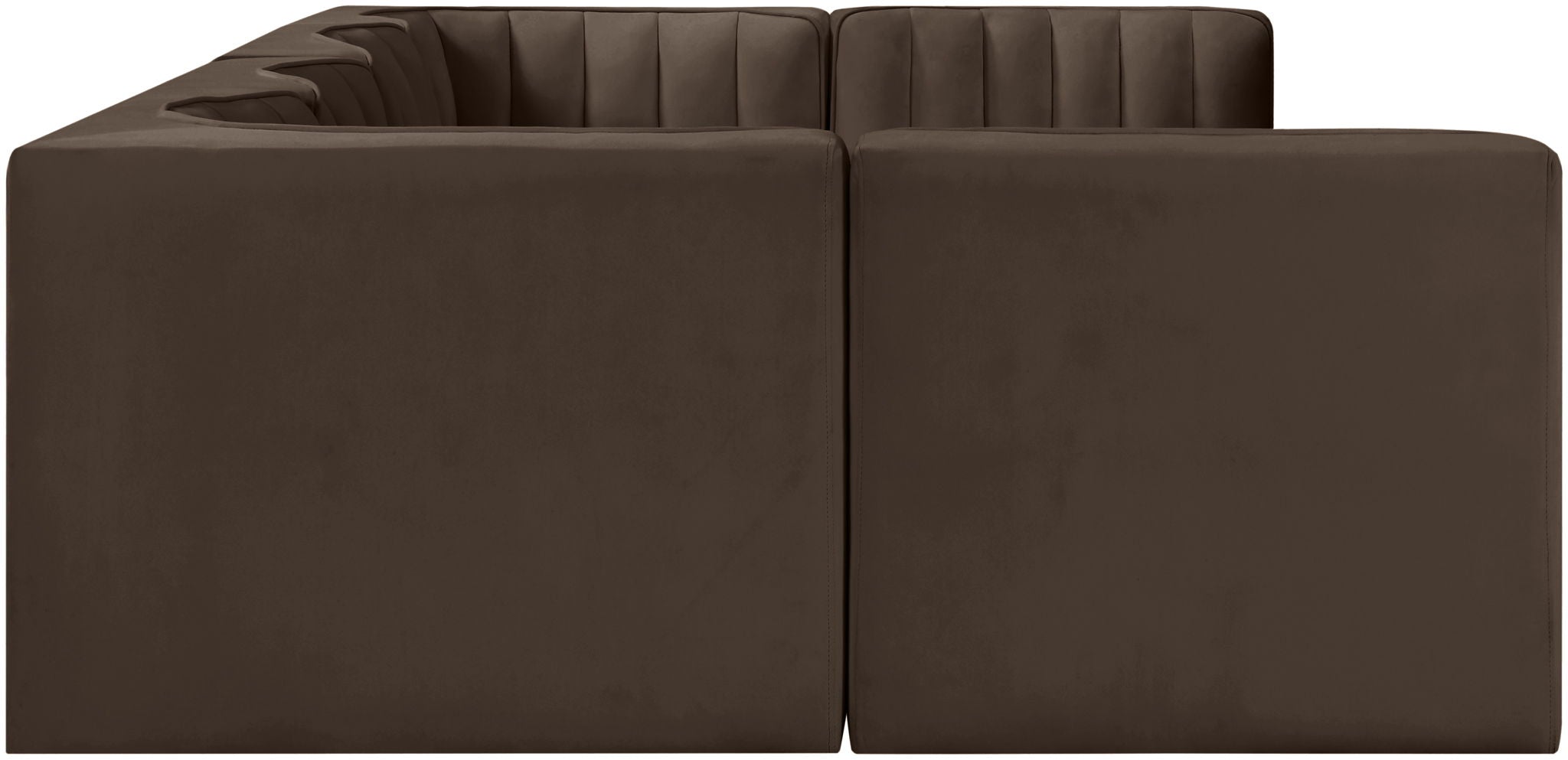 Rummi - Armless Velvet Performance Fabric Upholstered 6 Piece Modular Sectional - Urban Living Furniture (Los Angeles, CA)
