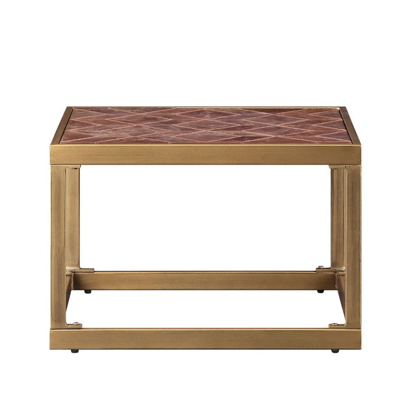 Genevieve - End Table - Retro Brown Top Grain Leather - Urban Living Furniture (Los Angeles, CA)