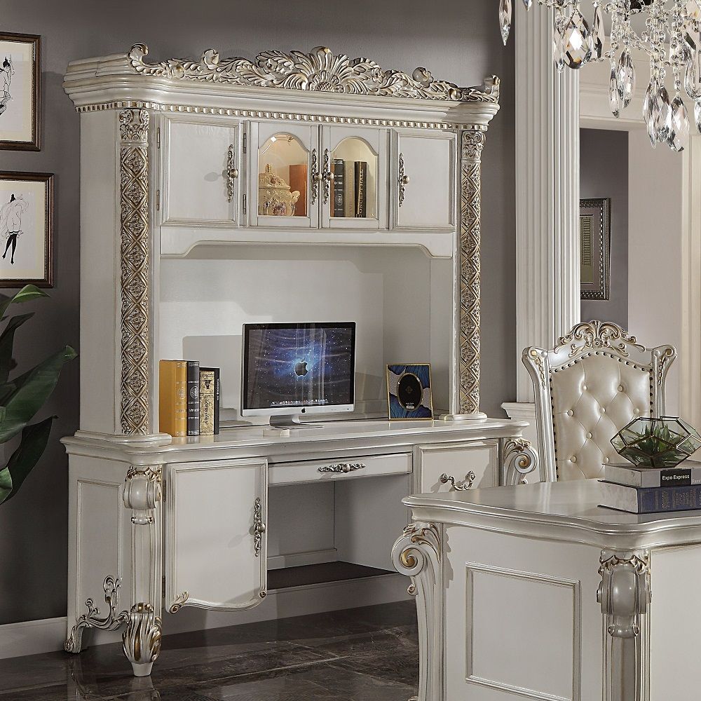 Vendome - Computer Desk & Hutch - White - Urban Living Furniture (Los Angeles, CA)