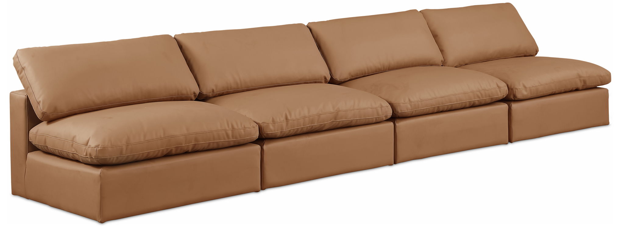 Comfy - Faux Leather Modular Armless Sofa 4 Seats - Urban Living Furniture (Los Angeles, CA)