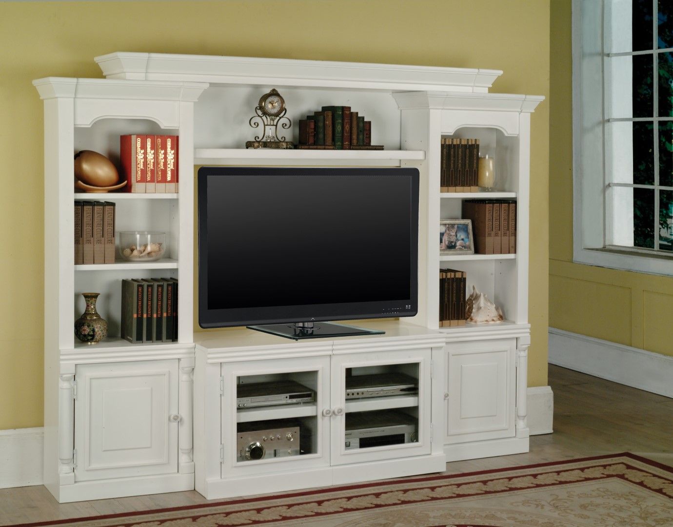 Premier Alpine - 4 Pieces Entertainment Wall - Cottage White - Urban Living Furniture (Los Angeles, CA)